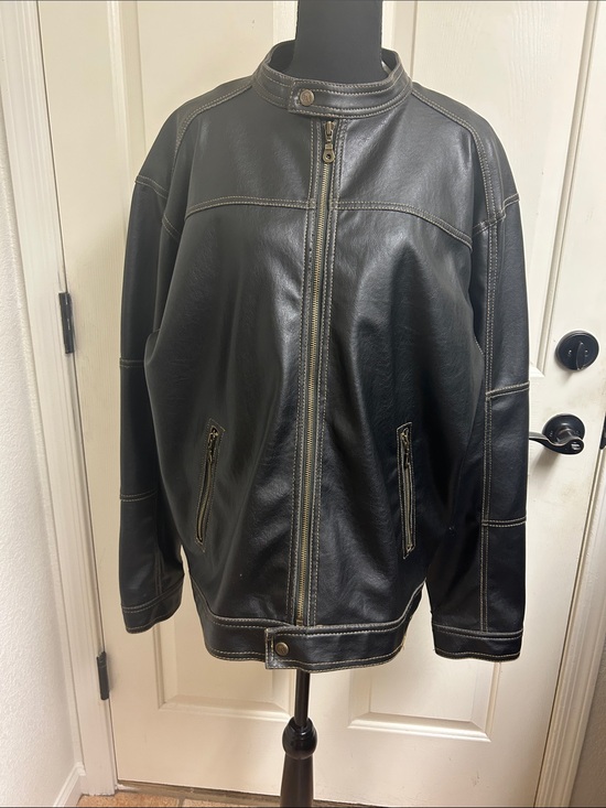 PX Genuine Other - PX Genuine black jacket featuring a minimalist café racer aesthetic. Large